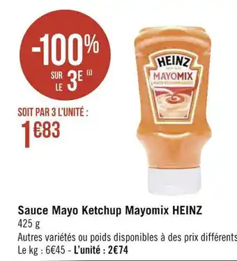 Géant Casino Heinz sauce mayo ketchup mayomix offre