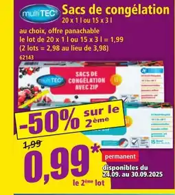 Norma MULTITEC Sacs de congélation offre