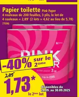 Norma PINK PAPER Papier toilette offre