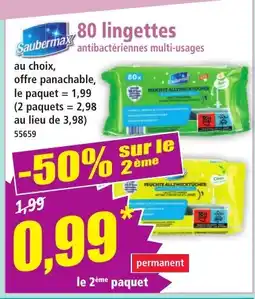 Norma SAUBERMAX 80 lingettes offre