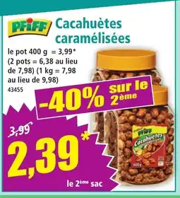 Norma PFIFF Cacahuètes caramélisées offre