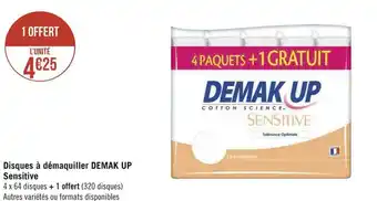 Géant Casino Demak up disques à démaquiller sensitive offre