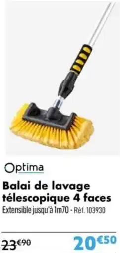 Narbonne accessoires Balai de lavage télescopique 4 faces offre