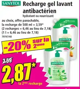 Norma SANYTOL Recharge gel lavant antibactérien offre