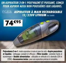 Narbonne accessoires Aspirateur à main rechargeable 12/220v lithium offre
