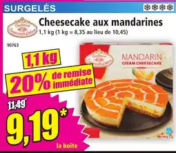 Norma Cheesecake aux mandarines offre