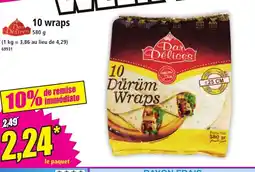 Norma 10 wraps offre