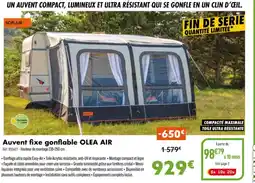 Narbonne accessoires Auvent fixe gonflable OLEA AIR offre
