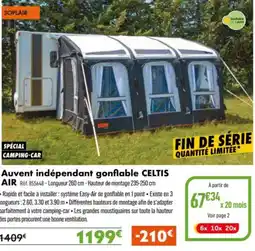 Narbonne accessoires Auvent indépendant gonflable CELTIS AIR offre