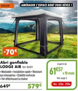 Narbonne accessoires Abri gonflable LODGE AIR offre