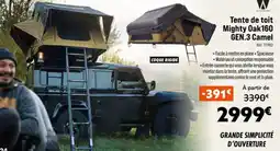 Narbonne accessoires Tente de toit mighty oak160 gen.3 camel offre