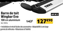 Narbonne accessoires Barre de toit Wingbar Evo offre