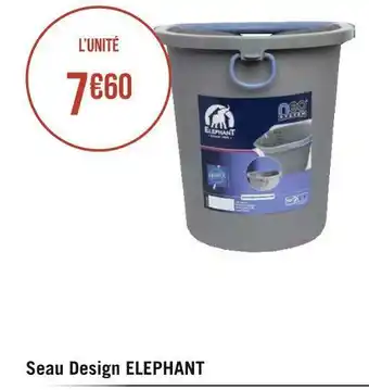 Géant Casino Elephant seau design offre