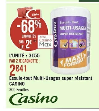 Casino essuie-tout multi-usages super résistant