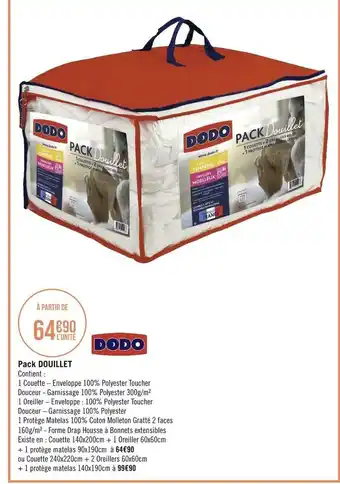Géant Casino Dodo pack douillet offre