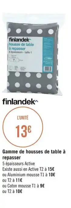 Géant Casino Finlandek gamme de housses de table à repasser offre