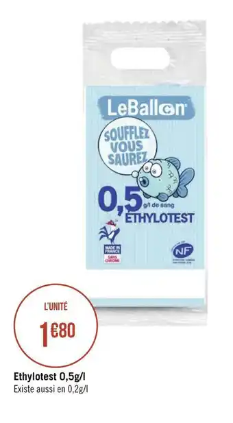 Ethylotest 0,5g/l