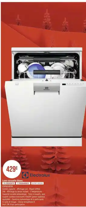 Géant Casino Electrolux lave-vaisselle blanc offre