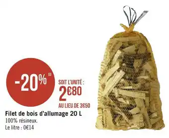 Géant Casino Filet de bois d’allumage 20 l offre