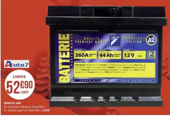 Géant Casino Auto7 batterie auto offre