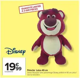 Carrefour Peluche Lotso 40 cm offre
