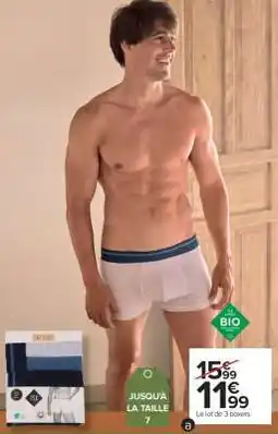 Carrefour Le lot de 3 boxers offre
