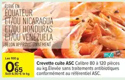 Carrefour Crevette cuite ASC offre