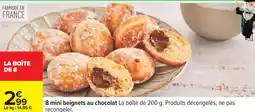 Carrefour 8 mini beignets au chocolat offre