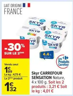 Carrefour Skyr CARREFOUR SENSATION Nature offre