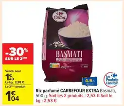 Carrefour Riz parfumé CARREFOUR EXTRA Basmati, 500 g offre