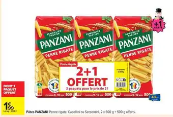 Carrefour PÂTES PANZANI offre