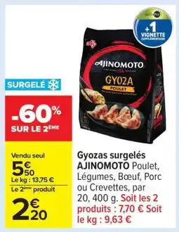 Carrefour Gyozas surgelés AJINOMOTO offre