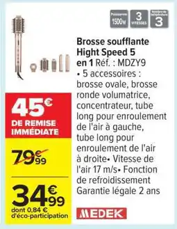 Carrefour Brosse soufflante Hight Speed 5 en 1 offre