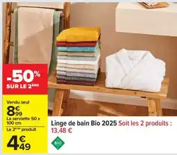 Carrefour Linge de bain Bio 2025 offre