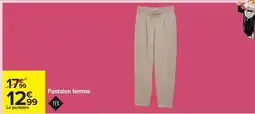 Carrefour Pantalon femme offre