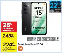 Carrefour Smartphone Redmi 15 5G offre