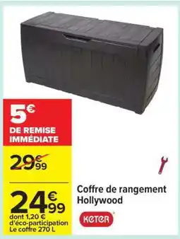 Carrefour Coffre de rangement Hollywood offre