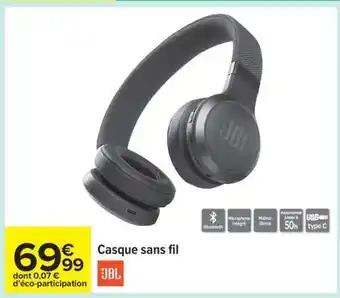 Carrefour Casque sans fil offre