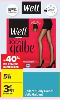 Carrefour Collant Body Galbe Voile Galbant offre