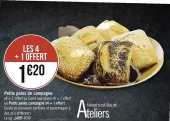 Géant Casino Petits pains de campagne offre