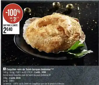 Géant Casino Coquilles noix de saint-jacques bretonne offre