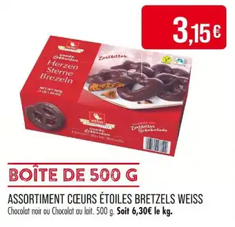 Match Weiss Assortiment Cœurs Étoiles Bretzels offre