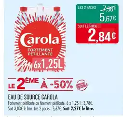 Match Carola Eau de source Carola offre