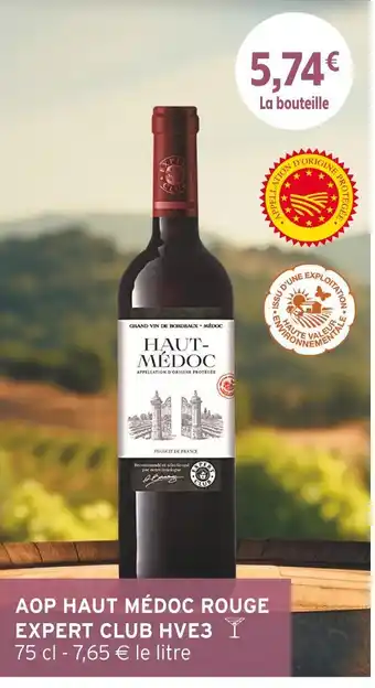 Intermarché Expert Club AOP Haut Médoc Rouge HVE3 offre