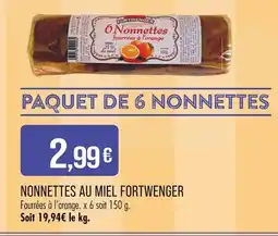Match Fortwenger Nonnettes au miel offre