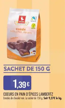 Match Cœurs en pain d’épices offre