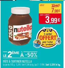 Match NUTELLA Pâte à tartiner offre