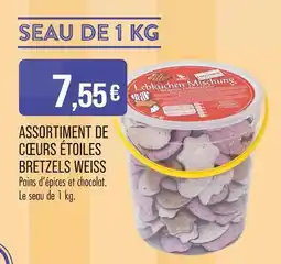 Match Weiss Assortiment de cœurs étoiles bretzels offre