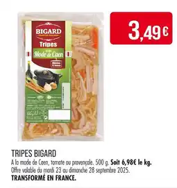 Match BIGARD Tripes offre