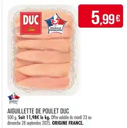 Match DUC Aiguillette de poulet offre